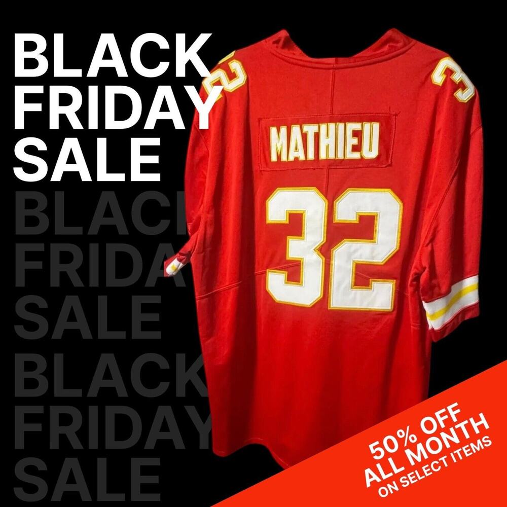 Nike Red On Field Jersey Tyrann Mathieu #32 Kansas City Chiefs Men's Sz 2xL NWT